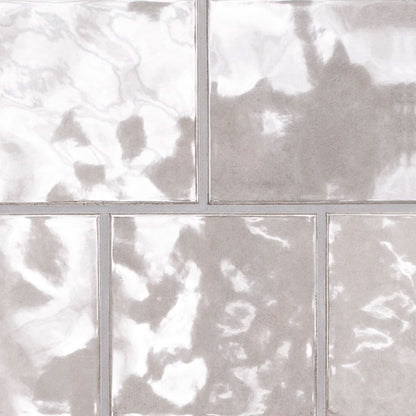 Renzo Sterling ceramic tile, glossy finish, 5 by 5 inch view