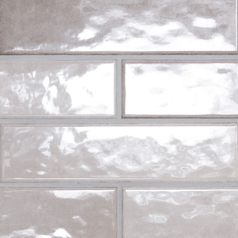 Renzo Sterling ceramic tile, glossy finish, 3 by 12 inch view