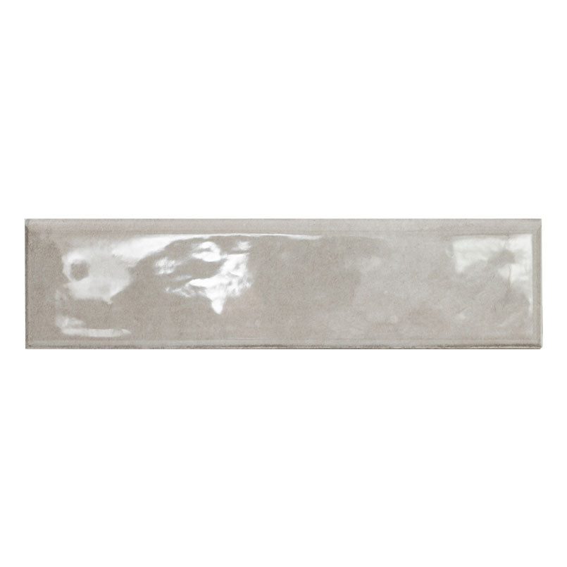 Renzo Sterling ceramic tile, glossy finish, 3 by 12 inch bullnose view