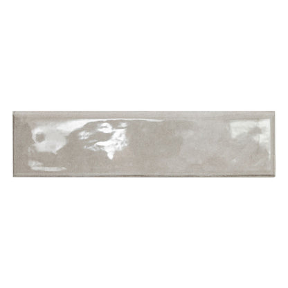 Renzo Sterling ceramic tile, glossy finish, 3 by 12 inch bullnose view