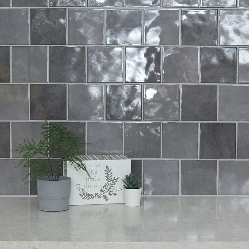 Renzo Storm ceramic tile shown in a finished room, scene 3