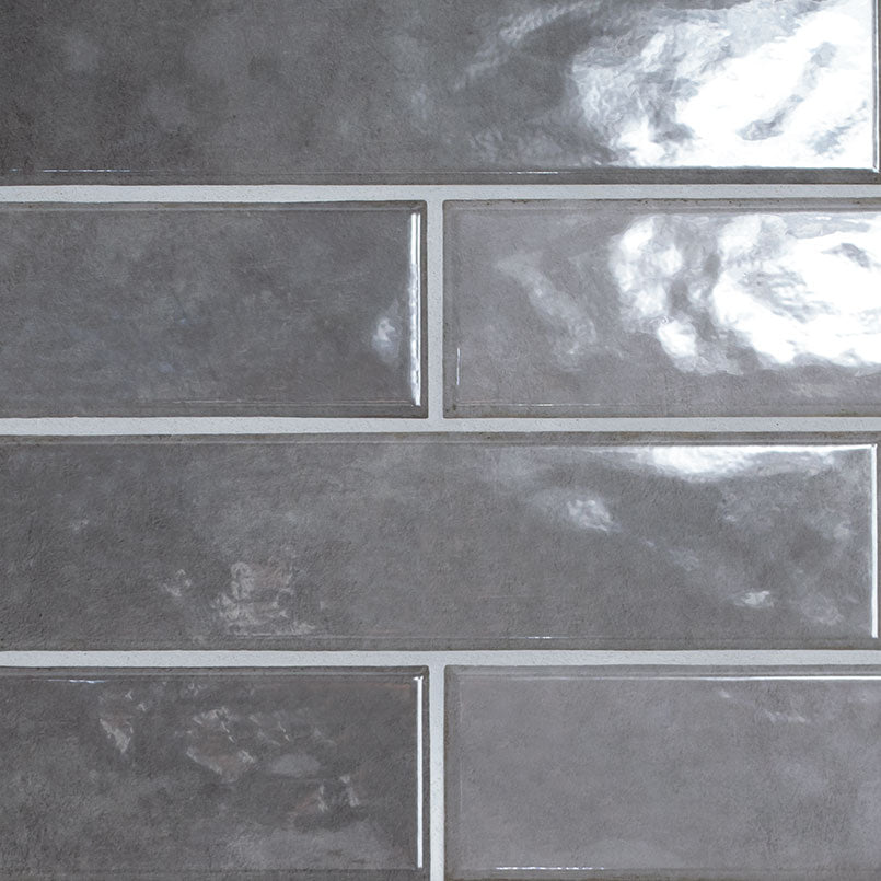Renzo Storm ceramic tile, glossy finish, 3 by 12 inch view