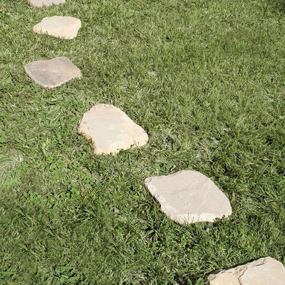 Rustic Canyon Sandstone Stepping Stone shown installed in a finished outdoor or living space
