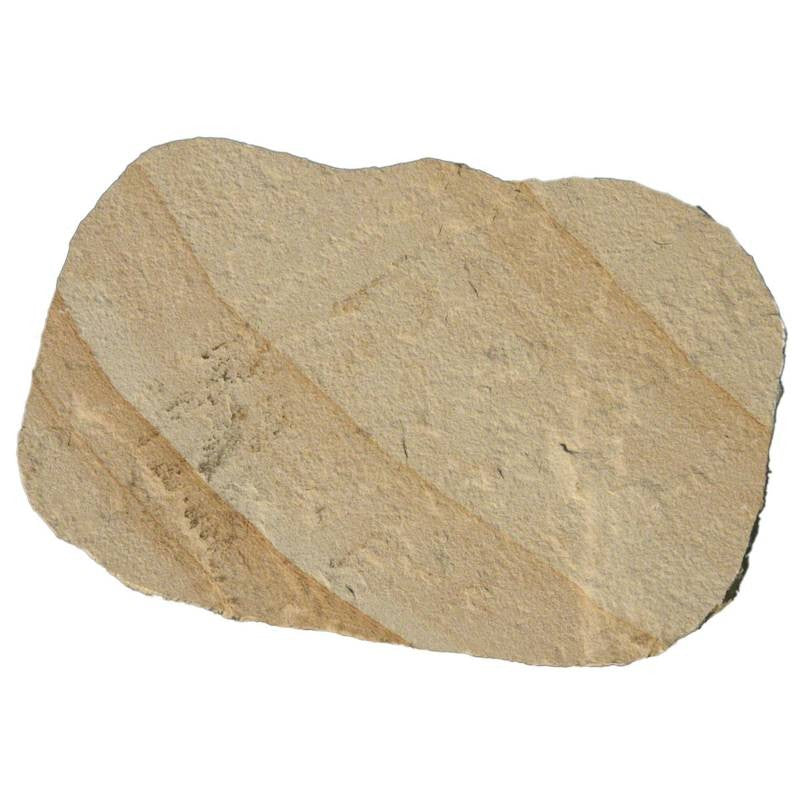 Rustic Canyon natural stone stepping stone, close up product view showing color and texture