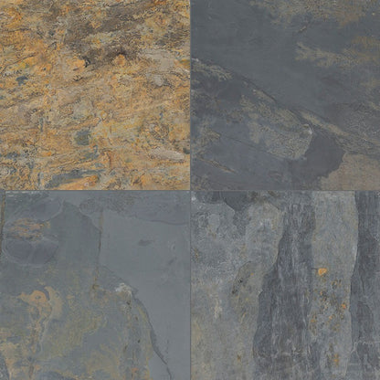 Rustic Gold Slate Tile, 12"x12" Tile in Gauged finish