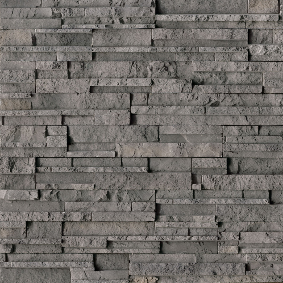 Sandown Silver manufactured stone wall panels, close up product view showing color and texture