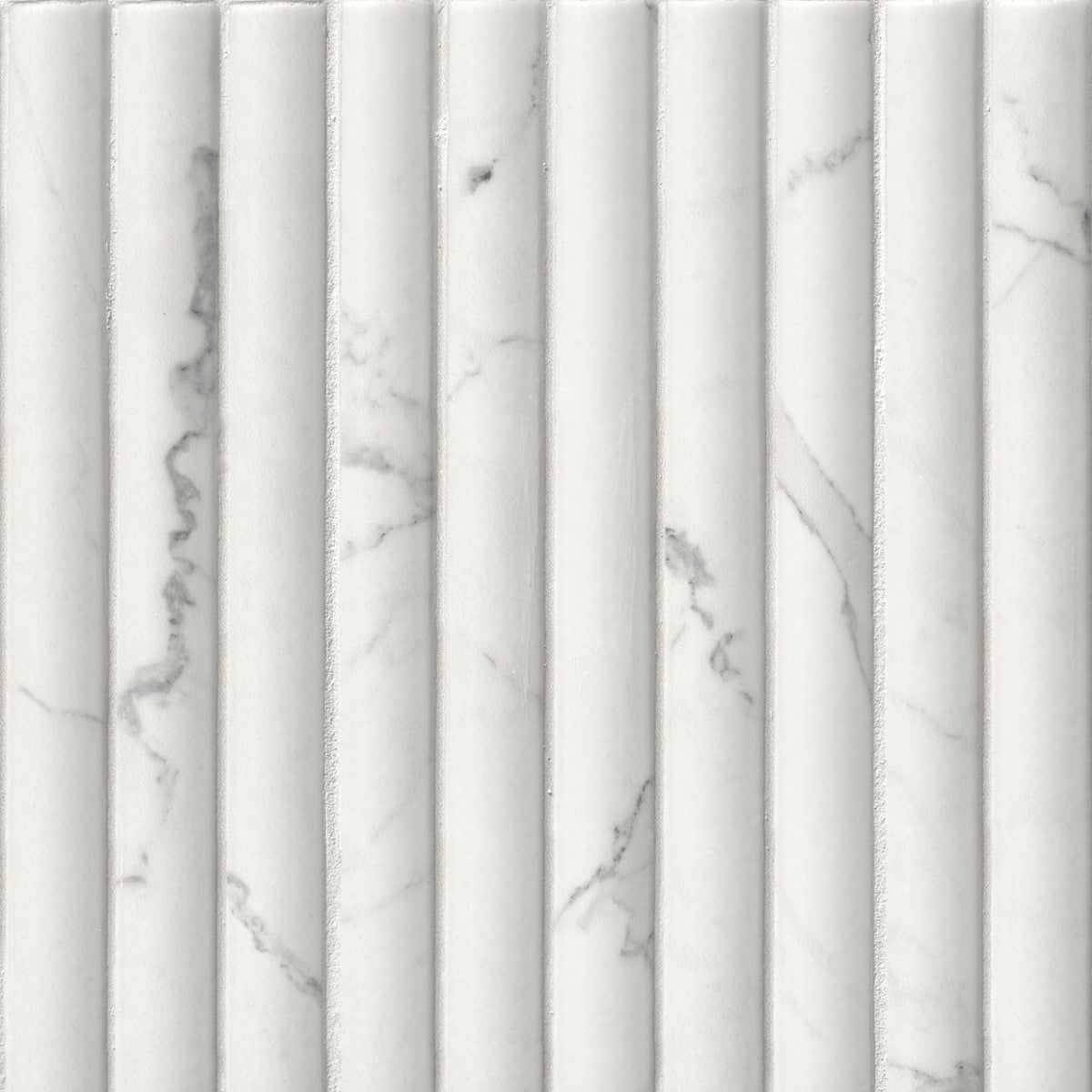 Scanalato Calacatta porcelain tile, matte finish, 5 by 10 inch view