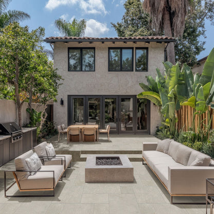 Seagrass Limestone Pavers shown installed in a finished outdoor or living space