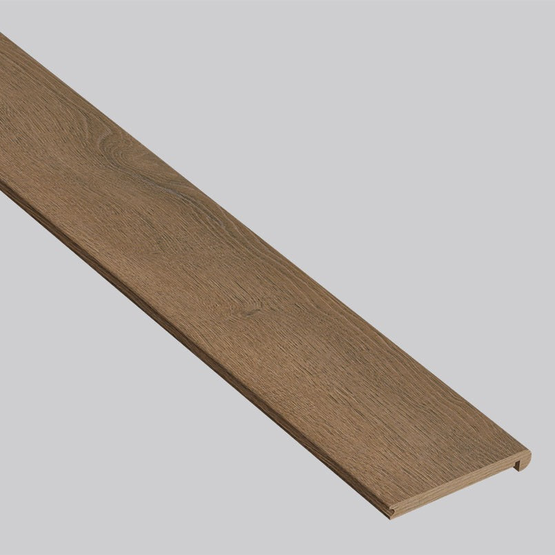 Shorecliffs Roghan round flush stair nose trim for hybrid rigid core flooring