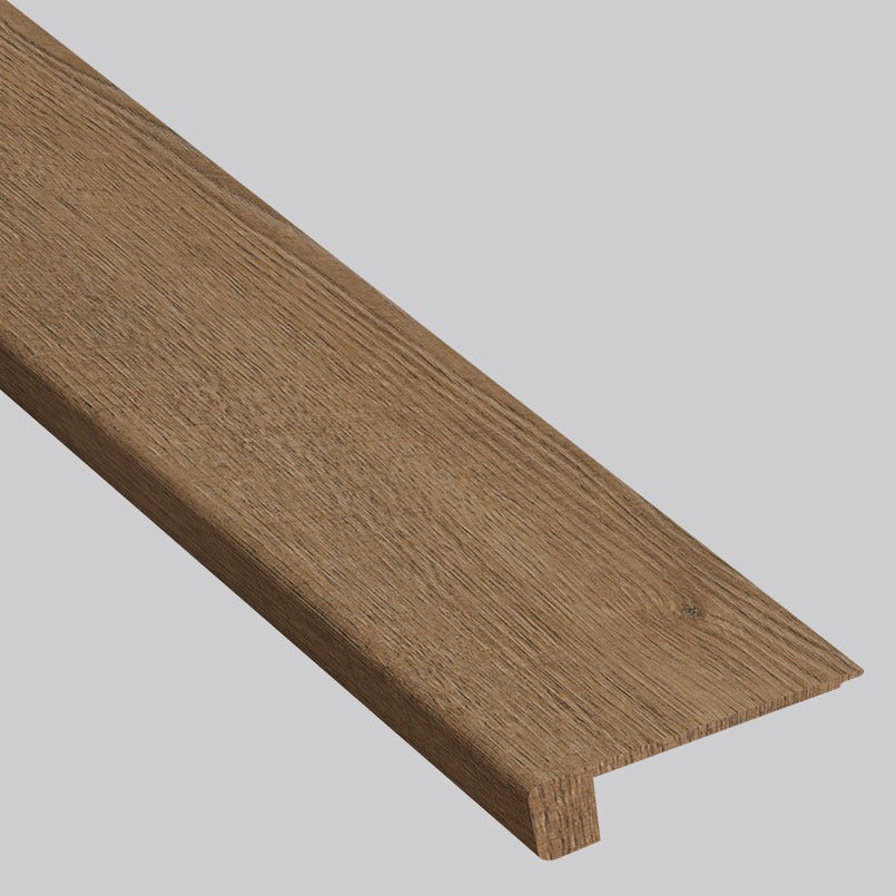 Shorecliffs Roghan square eased edge flush stair nose trim for hybrid rigid core flooring