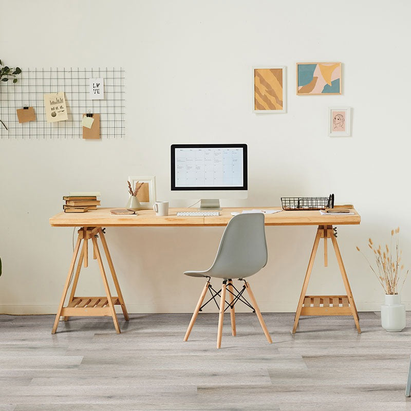 Smithcliffs Avery Ash hybrid rigid core flooring shown in a furnished room