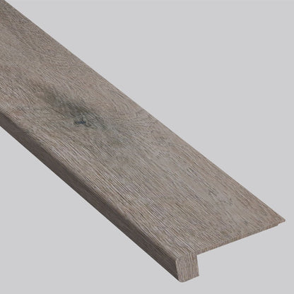 Smithcliffs Avery Ash square eased edge flush stair nose trim for hybrid rigid core flooring