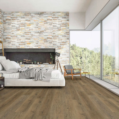 Smithcliffs Delray hybrid rigid core flooring shown in a furnished room