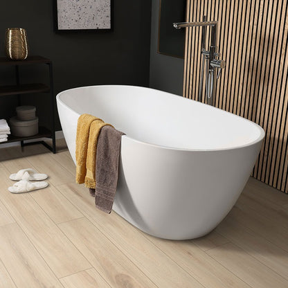 Smithcliffs Sunnyvale hybrid rigid core flooring installed in a bathroom