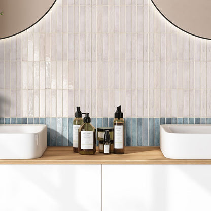 Stella Blush ceramic tile shown in a finished room, scene 2