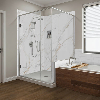 Studio Adlar SPC rigid core vinyl flooring installed in a bathroom