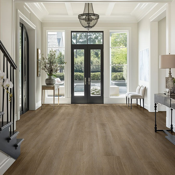Studio Doack SPC rigid core vinyl flooring shown in a furnished room
