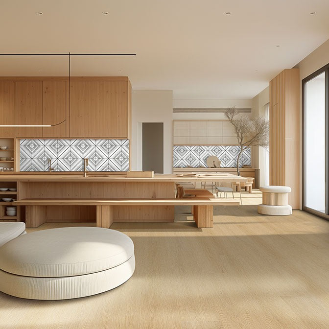 Studio Roswell SPC rigid core vinyl flooring shown in a furnished room