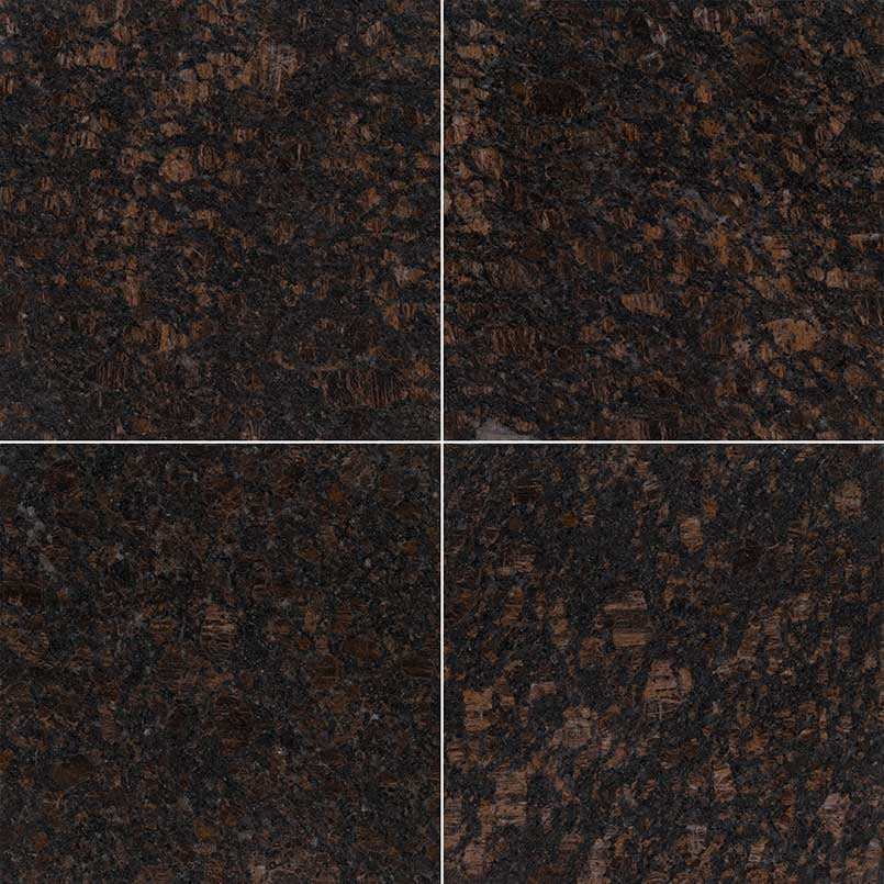 Tan Brown Granite Tile, 12"x12" Tile in Polished finish