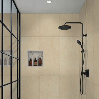 Terra Onyx 2x2 Porcelain Mosaic installed in a bathroom