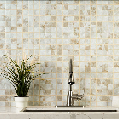 Terra Onyx 2x2 Porcelain Mosaic installed in a finished room