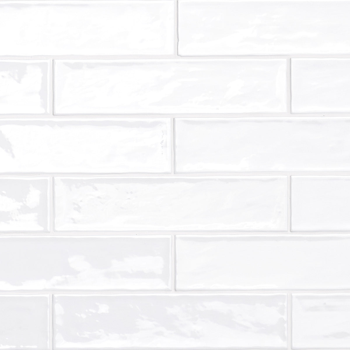 Terranello Pearl ceramic tile, glossy finish, 2 by 8 inch view