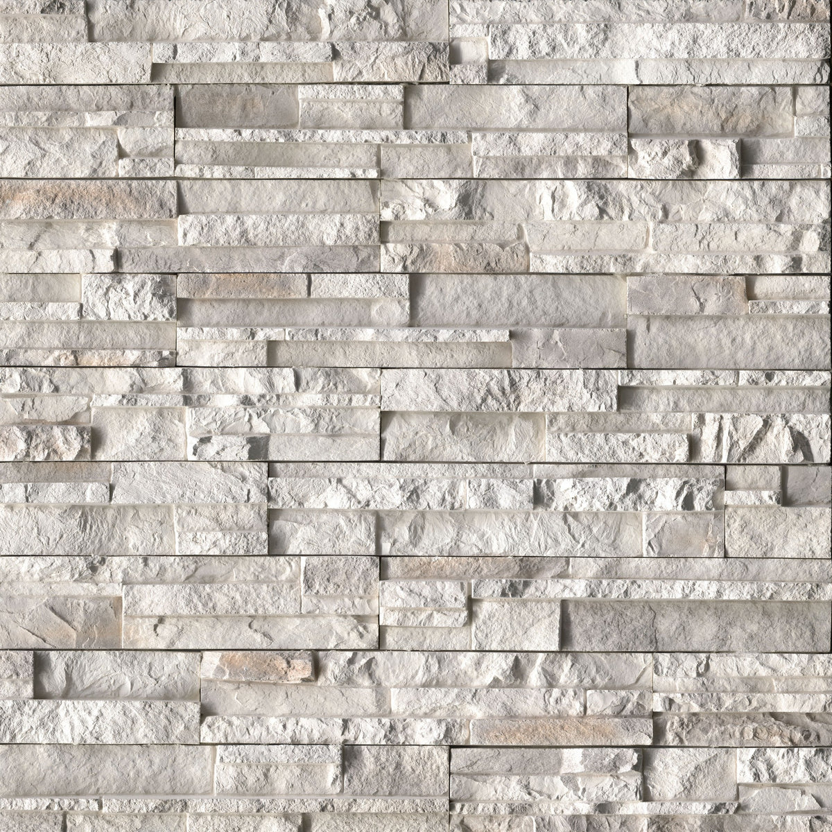 Travaro Glacier manufactured stone wall panels, close up product view showing color and texture