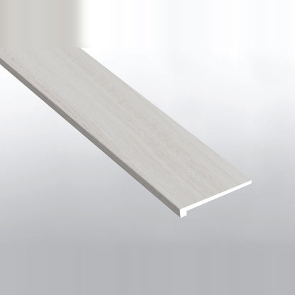 Trecento White Ocean square eased edge stair tread trim for SPC rigid core vinyl flooring