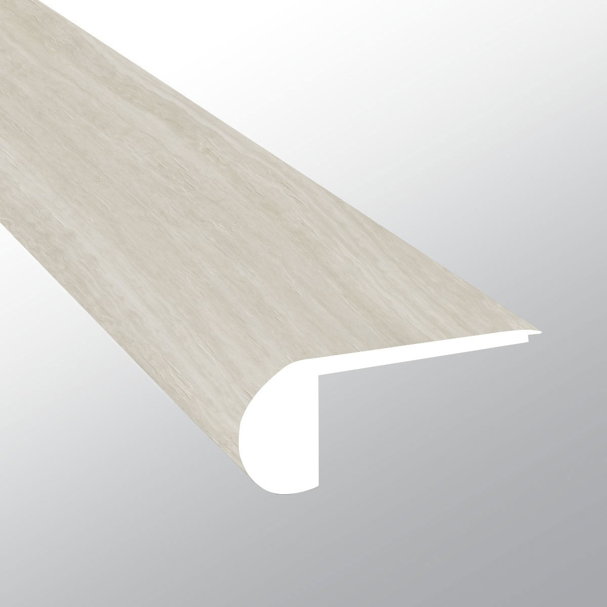 Trecento White Ocean round flush stair nose trim for SPC rigid core vinyl flooring