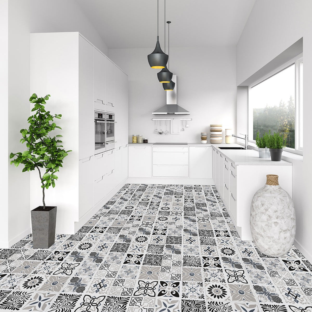 Trecento Windsor Isle SPC rigid core vinyl flooring shown in a furnished room