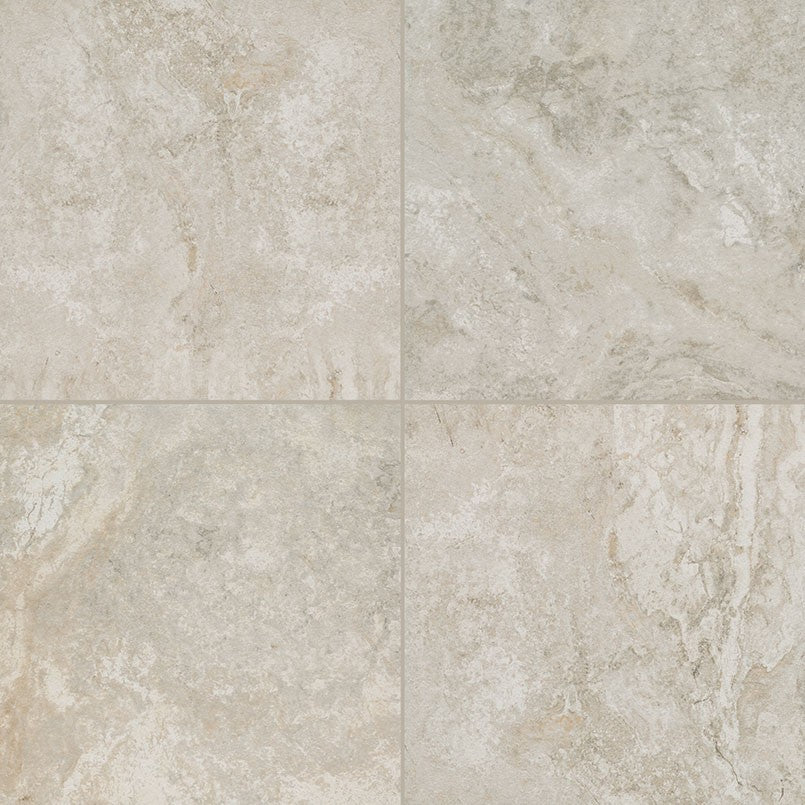 Trevi Silver porcelain pavers, close up product view showing color and texture