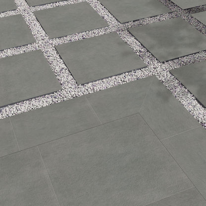 True Bluestone Arterra Porcelain Pavers shown installed in a finished outdoor or living space
