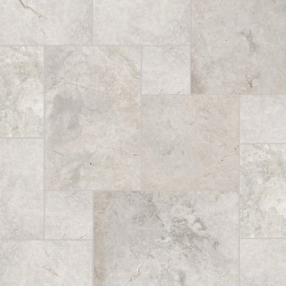 Tundra Gray natural stone pavers, close up product view showing color and texture