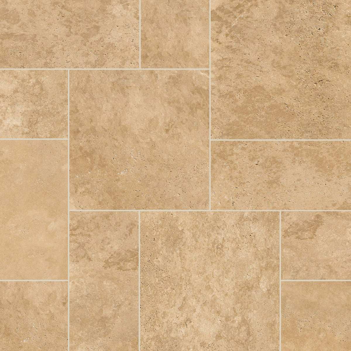 Tuscany Beige natural stone pavers, close up product view showing color and texture