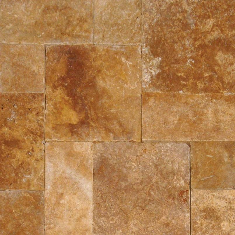 Tuscany Riviera natural stone pavers, close up product view showing color and texture