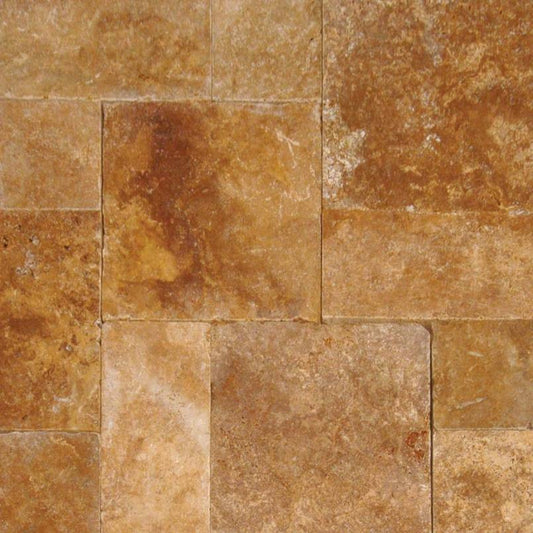 Tuscany Riviera natural stone pavers, close up product view showing color and texture