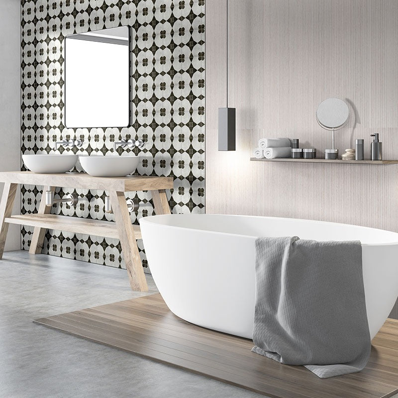 UrbanSlat White ceramic tile shown in a finished room