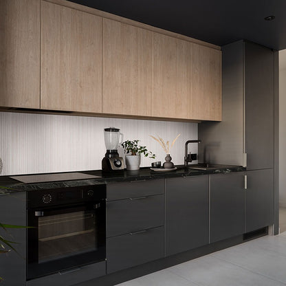 UrbanSlat White ceramic tile shown in a finished room, scene 2
