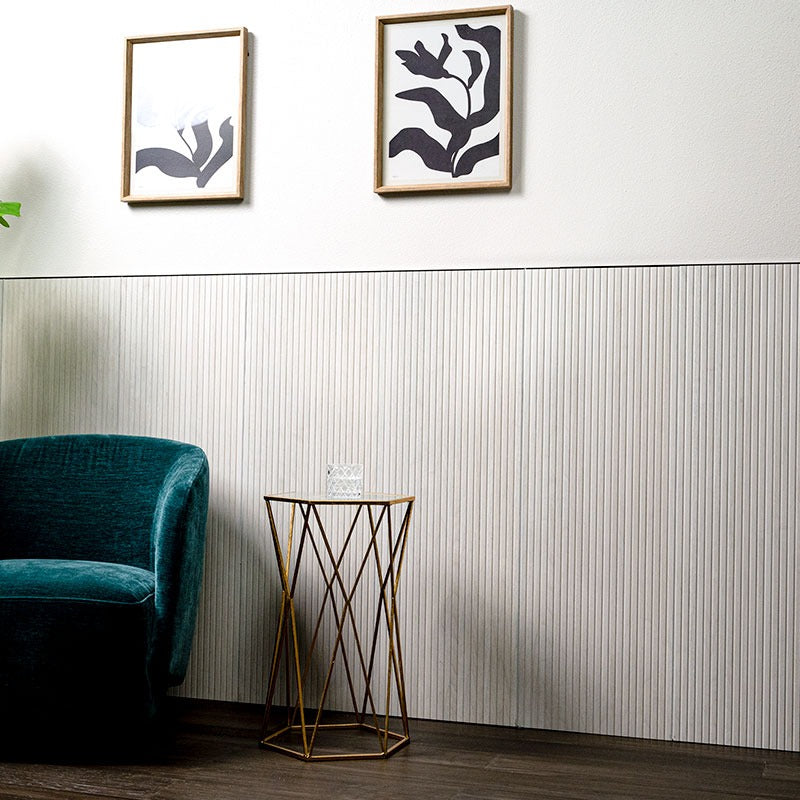 UrbanSlat White ceramic tile shown in a finished room, scene 4