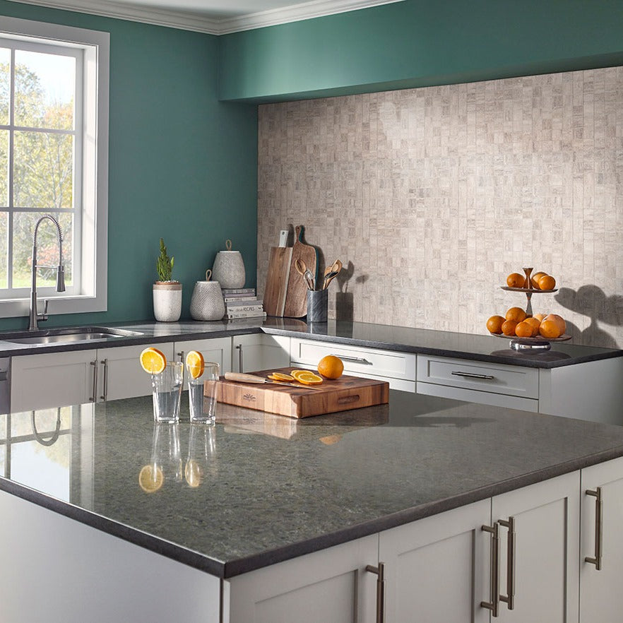 Veneto Gray 2x2 Porcelain Mosaic installed in a finished room