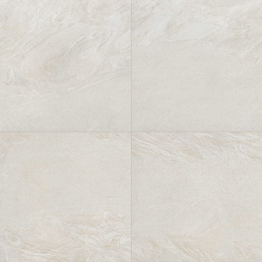 Vortexa Ivory porcelain pavers, close up product view showing color and texture