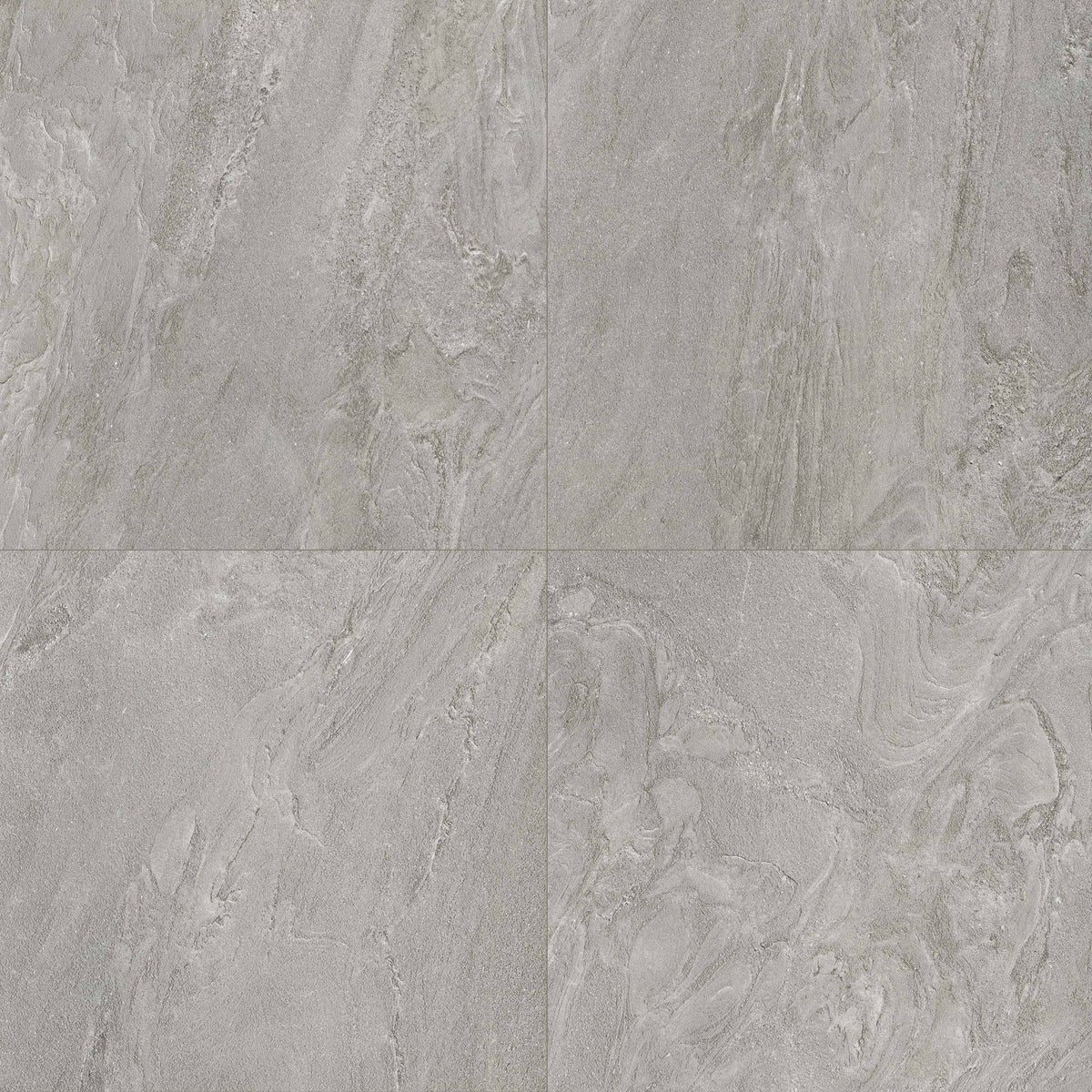 Vortexa Silver porcelain pool coping, close up product view showing color and texture
