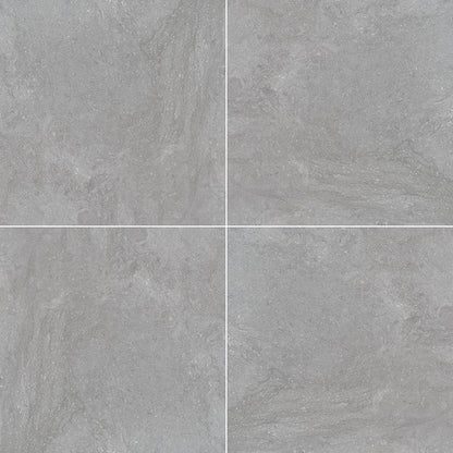 Vulkon Grey porcelain pavers, close up product view showing color and texture