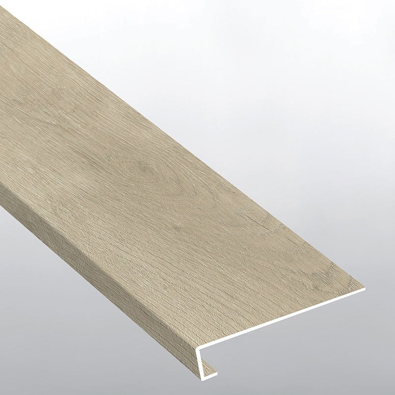 Wayne Parc Reserve Waldron wide square eased edge stair tread trim for WPC rigid core vinyl flooring