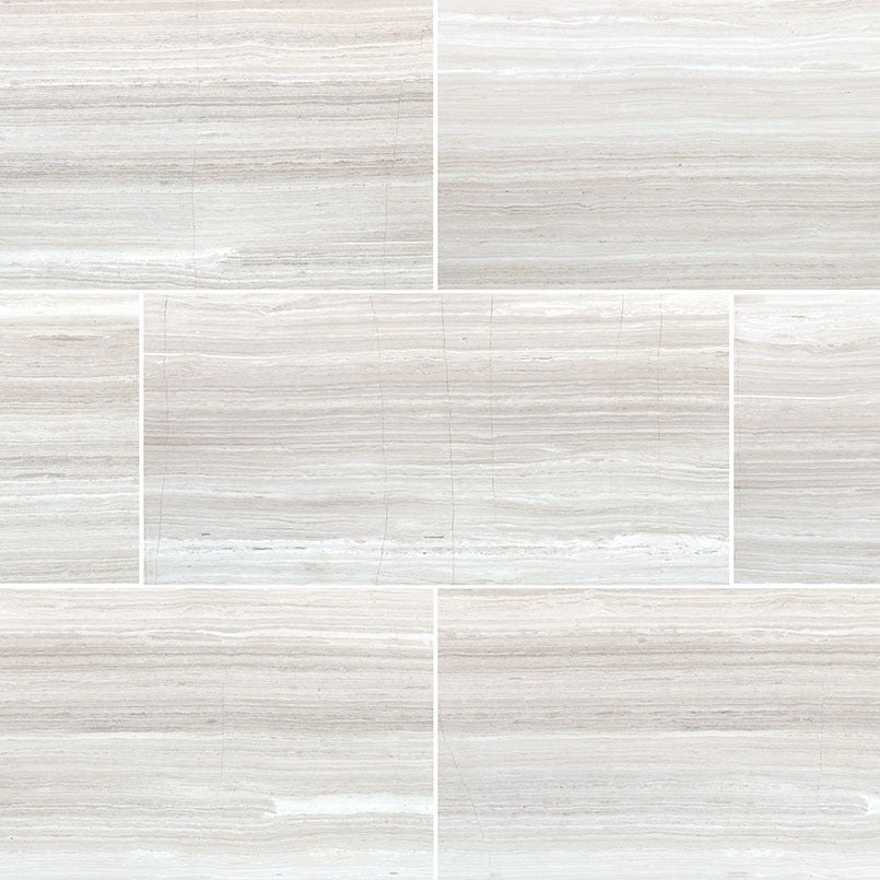White Oak Marble Tile, 12"x24" Tile in Honed and Polished finish