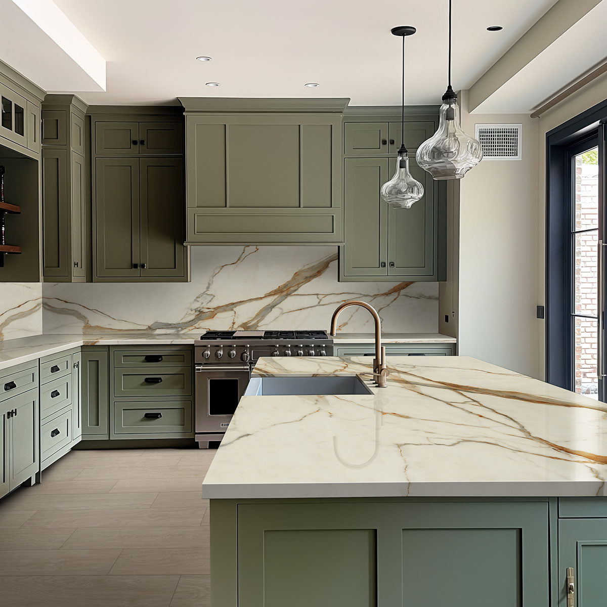 Whitehill Ashwood porcelain tile shown in a finished room