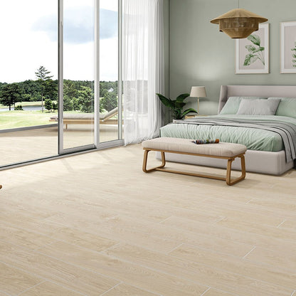 Whitehill Ashwood porcelain tile shown in a finished room, scene 3