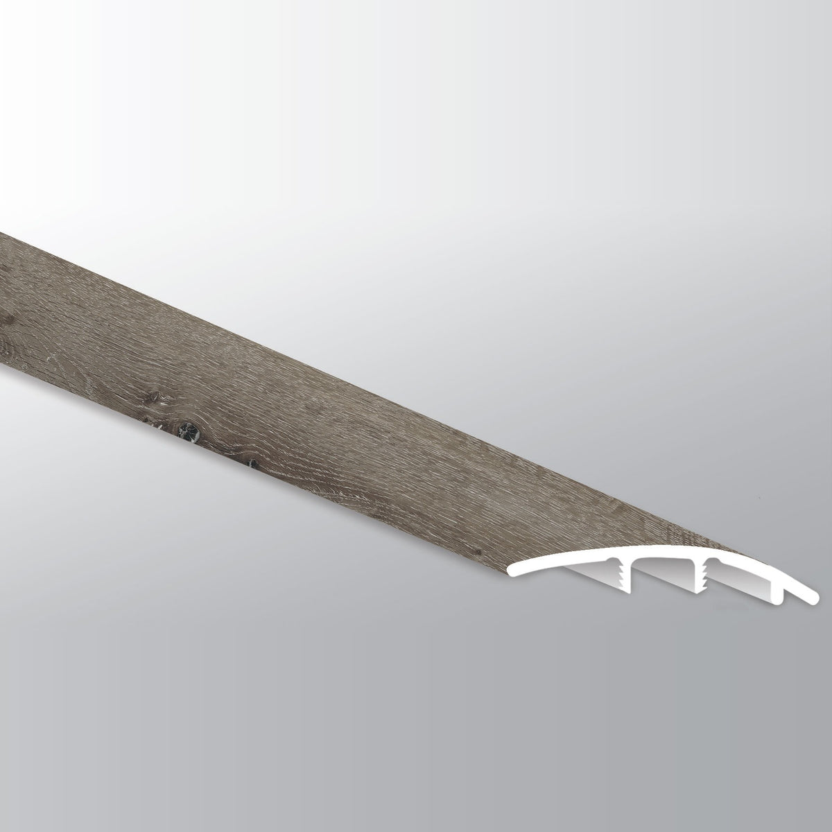 Wilmont Charcoal Oak reducer trim for glue down luxury vinyl flooring