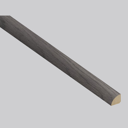 Brook Timber Hickory quarter round trim, matching Woodhills Brook Timber Hickory waterproof engineered wood