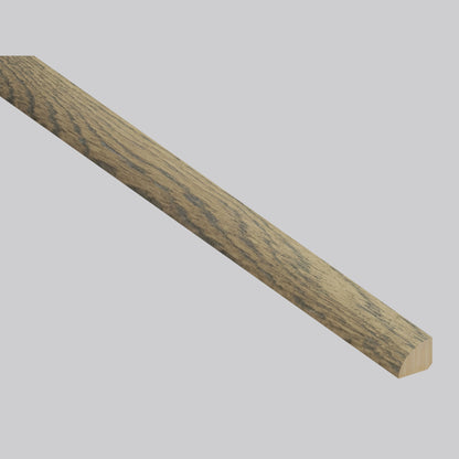 Chestnut Heights Oak quarter round trim, matching Woodhills Chestnut Heights Oak waterproof engineered wood
